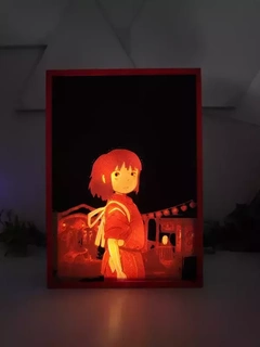 caixa luz chihiro's estúdio ghibli Admirador arte noturna luminária 3d print model - Mito3D