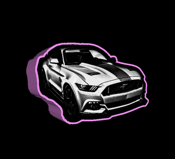 Leuchtkasten Ford Mustang gt Lithophan Zuhause Haus Wagen Lampe Litho Geschenk 3d print model - Mito3D