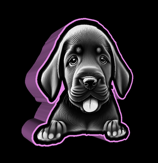 lightbox labrador puppy lithophane Home cute dog baby gift litho 3d animal 3d print model - Mito3D