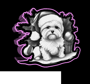 lightbox maltese dog lithophane Home cute christmas baby gift litho 3d animal 3d print model - Mito3D
