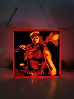 lightbox renegade 1 fortnite nightlight lamp fire paiting filament 3d print model - Mito3D