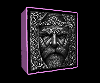 caja ligera vikingo tallado madera litofano hogar casa vikingo escandinavo noruego tallado regalo litografía litofano caja ligera 3d madera 3d print model - Mito3D