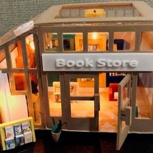 lighted book store scene architecture book store book store scene lighted book store scene stand store store scene buildings structures