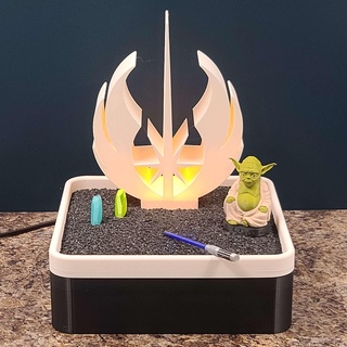 beleuchtet Jedi inspiriert Sand Garten Ventilator Kunst 3d print model - Mito3D