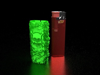 lighter holder cadavera porta design cover bic covers corpse 3d print model - Mito3D