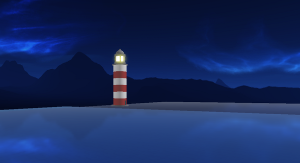 lighthouse boat night 3d print model - Mito3D