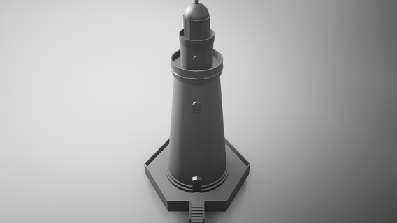 Leuchtturm Architektur Turm Bucht Strand Licht Haus 3d print model - Mito3D