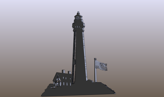 Leuchtturm 2d Kunst faro 3d print model - Mito3D