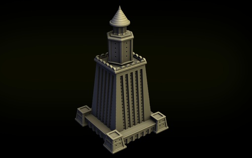 Leuchtturm Alexandria 3d print model - Mito3D