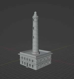 lighthouse cabo de palos relief cape sticks 3d print model - Mito3D