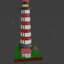 lighthouse house game art 3d print model - Mito3D