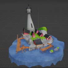 lighthouse island 3d print model - Mito3D