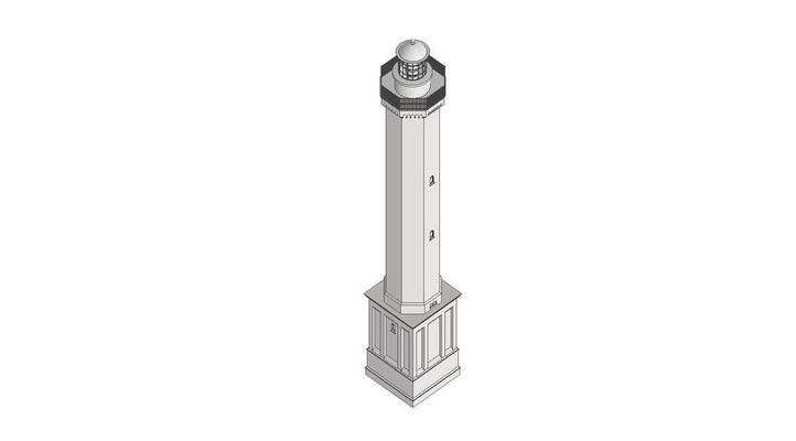 phare norderney architecture h0 échelle bâtiment modèle chemin fer fabrication modélisation trains bâtiments structures maison 3d print model - Mito3D