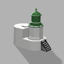 phare Port île amour architecture 3d print model - Mito3D
