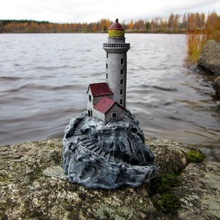 lighthouse rock Kunst Gebäude Struktur Dekoration 3d print model - Mito3D
