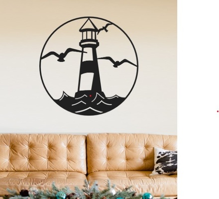 lighthouse wall art home decor light house ocean decoration piece 3d print model - Mito3D