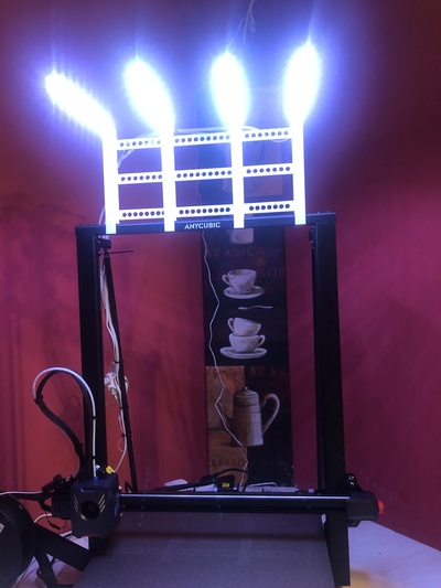 éclairage cadre anycubic kobra 2 max cobra 3d impression imprimante lumière led 3d print model - Mito3D
