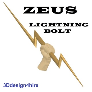 foudre boulon l'amour tonnerre Zeus Dieu Thor merveille soutenir réplique DIY 3d print model - Mito3D