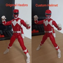 Yıldırım koleksiyonu power rangers kırmızı ranger kask özel oyun oyuncak hasbro jason 3d print model - Mito3D