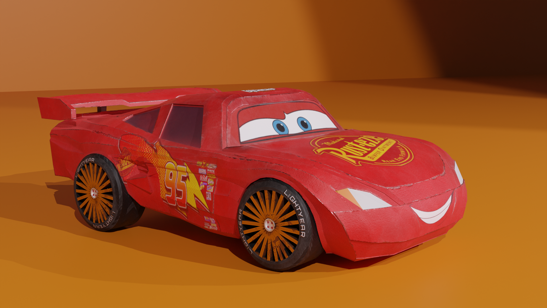 lightning mcqueen - cars car mc queen auto movie toys children child 3d model ray elrayomcqueen 3D print model - Mito3D