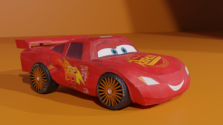 şimşek mcqueen arabalar araba mc kraliçe oto film oyuncaklar çocuklar çocuk 3d model ışın elrayomcqueen 3d print model - Mito3D