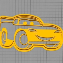 lightning mcqueen cookie cutter various ray sharp cars mass dough shear 3d print model - Mito3D