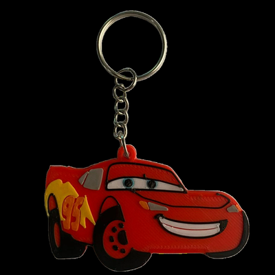 lightning mcqueen keychain cars formula1 disney pixar mate flash 3d print model - Mito3D
