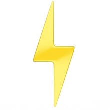 lightning symbol tool lightning symbol thunder icon cartoon bolt power electric charge flash emoji fast print 3d print model - Mito3D