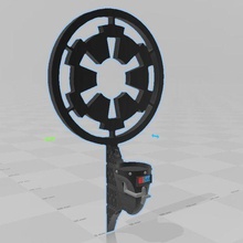 lightsaber wall mount - imperial dark 3d print model - Mito3D
