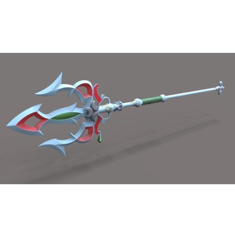 lightscale trident game legend zelda fantasy weapon replica cosplay 3D print model - Mito3D