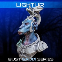 Lightur busto Arte monstruo ciencia fi extraterrestre criatura 3d print model - Mito3D