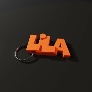 lila - name keyring 3d print model - Mito3D