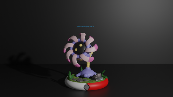 lileep pokemon 3d impresión modelo juego cunadamente plantas fósil rock césped pokebola pokedex ceniza Pikachu eevee miniaturas manía pokemini 3d print model - Mito3D