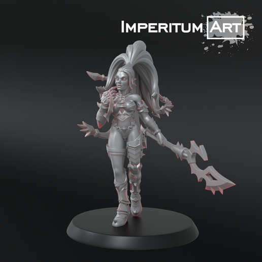 lili mestre gladiador 40k warhammer40k martelo guerra jogos 28mm elfos darkelves drukhari eldar 3D print model - Mito3D