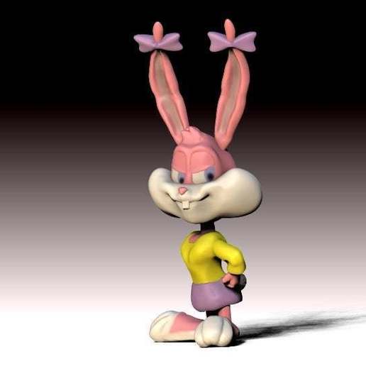 lilica garotas Coelho desenho animado coelho Páscoa pequeno toons brinquedo 3D print model - Mito3D
