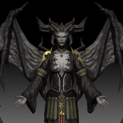 Lilith Diablo Succubus Rollenspiel Boss Dämon Frau Charakter Okkulte Fantasie Kunst Skulpturen 3D print model - Mito3D