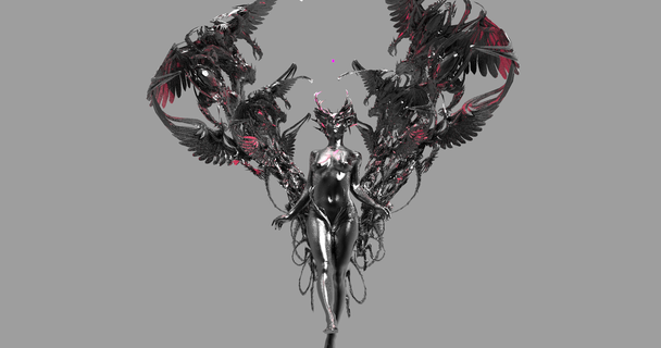 Lilith yeraltı dünyası heykel mimari kraliçe şeytan korku kanatlar kötü karanlık metal takı karakter fantezi güzellik trend iyi modeller 3d print model - Mito3D