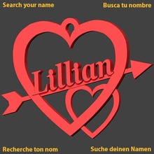 Lillian cœur Cupidon l'amour amour Saint Valentin jch saint valentin amoureux in journée 3d print model - Mito3D