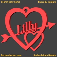 Lilly Herz Amor Liebe amour Heilige Valentin jch liebe saint valentin Valentinstag Amoureux 3d print model - Mito3D