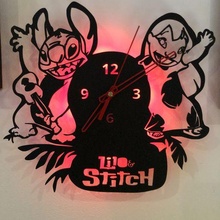 lilo stitch clock  clock disney lilo stitch clock