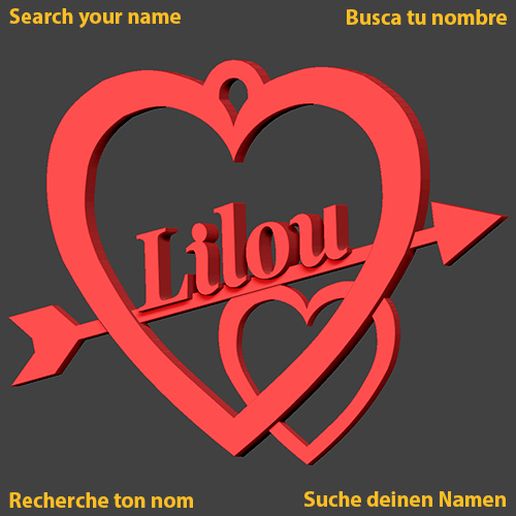 lilou heart cupid love amour saint valentin jch liebe saint-valentin valentine valentine's amoureux in day 3D print model - Mito3D