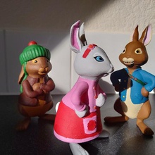 lily bobtail peter coniglio fan art animale 3d di stampa la stampate stampante modello Il 2020 giocattolo figurina scultura statua figura il coniglietto pietro soffici carino pasqua beniamino benjamin bunny 3d print model - Mito3D