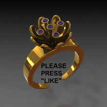 lily ring jewelry 3d print model - Mito3D