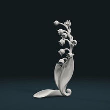 lily valley art plant element corner decoration garden flower landysh 3d print model - Mito3D