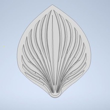 lily Kunst Handwerk Pergament tool Relief Blatt 3d print model - Mito3D