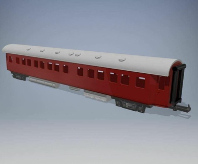 lima ho sar transkaroo passanger coach scale train model 1 87 3d print model - Mito3D
