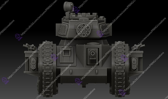 lime battle tank war cannon demolisher eradicator fire horror army track hull tower 3d print model - Mito3D