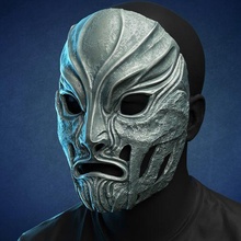 lin kuei guerreros máscara mortal kombat 2021 cosplay mk mk2021 Kombat ninja réplicas disfraz anónimo cara 3d print model - Mito3D