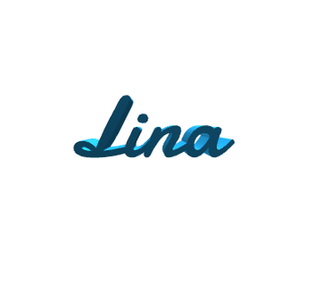 lina first name woman female daughter decoration art home day bricoloup bricoloup 3d lina  3d print model - Mito3D