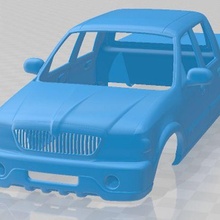 Lincoln siyah ahşap 2001 yazdırılabilir vücut araba 3d print model - Mito3D